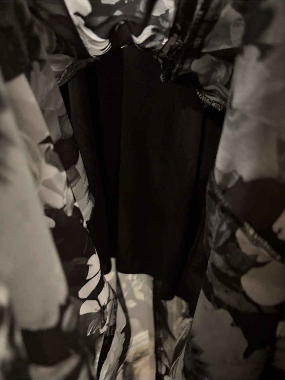Sleeveless Black and White Floral Maxi Dress - Picture 5 of 13